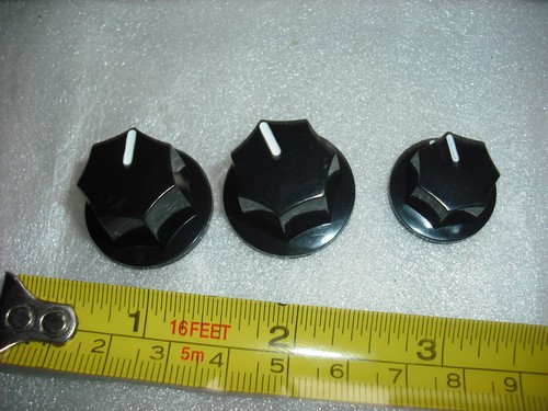 Jazz bass knob set black - , push